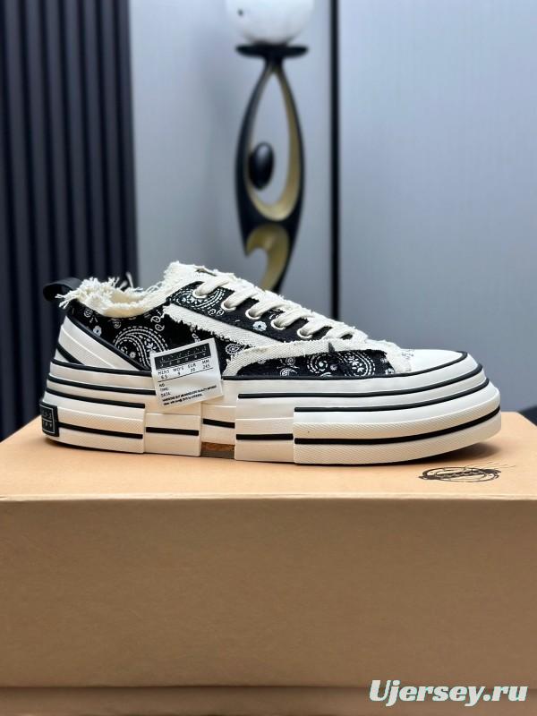 2025 Unisex XVESSEL Black White Canvas Plimsolls Distressed AS00240