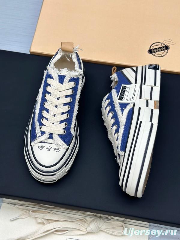 2025 Unisex XVESSEL Navy White Canvas Plimsolls Vulcanized AS00240