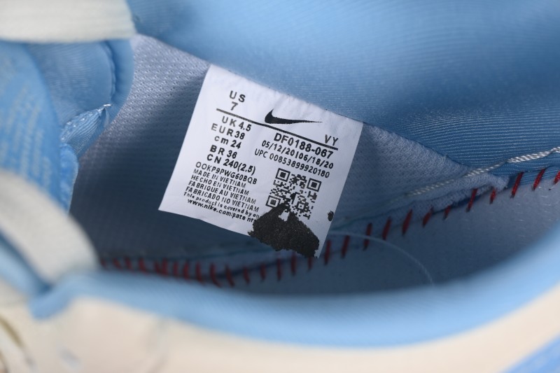 Nike Air Force 1 '07 Low Gucci Collaboration Ice Blue Low-Top Casual Sneakers - DF0188-067