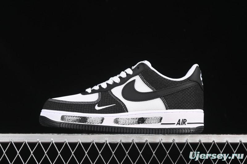 Nike Air Force 1'07 Low Custom Denim Swoosh Casual Sneakers - ZH0316-091