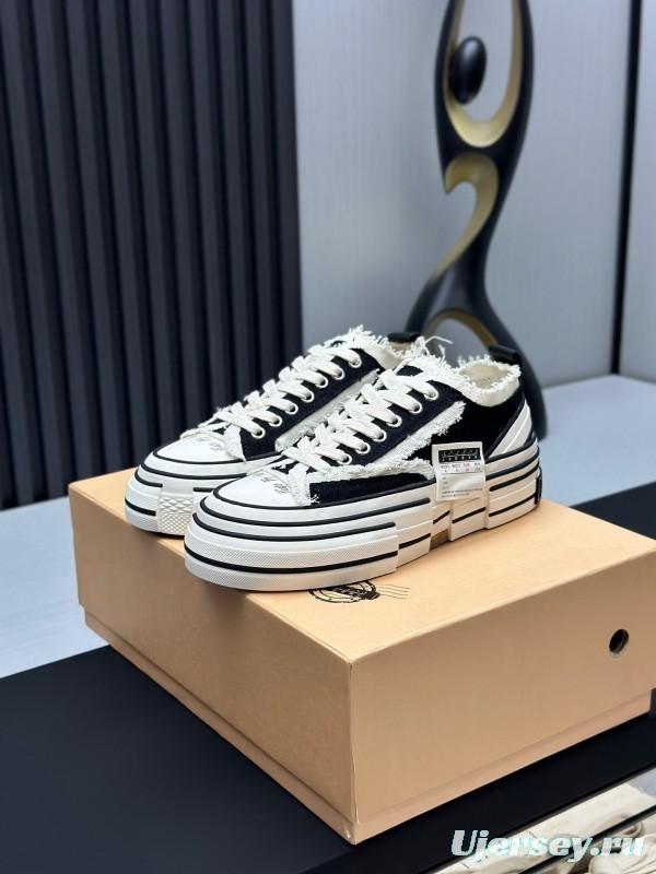2025 Unisex XVESSEL Black White Canvas Plimsolls Vulcanized Shoes AS00240