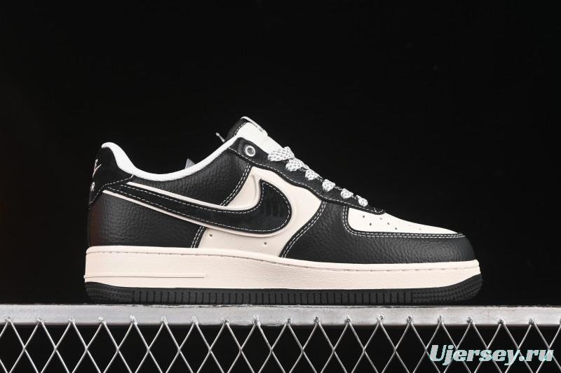 Nike Air Force 1 '07 Low LV Collaboration Black Leather Casual Sneakers - YX5066-349