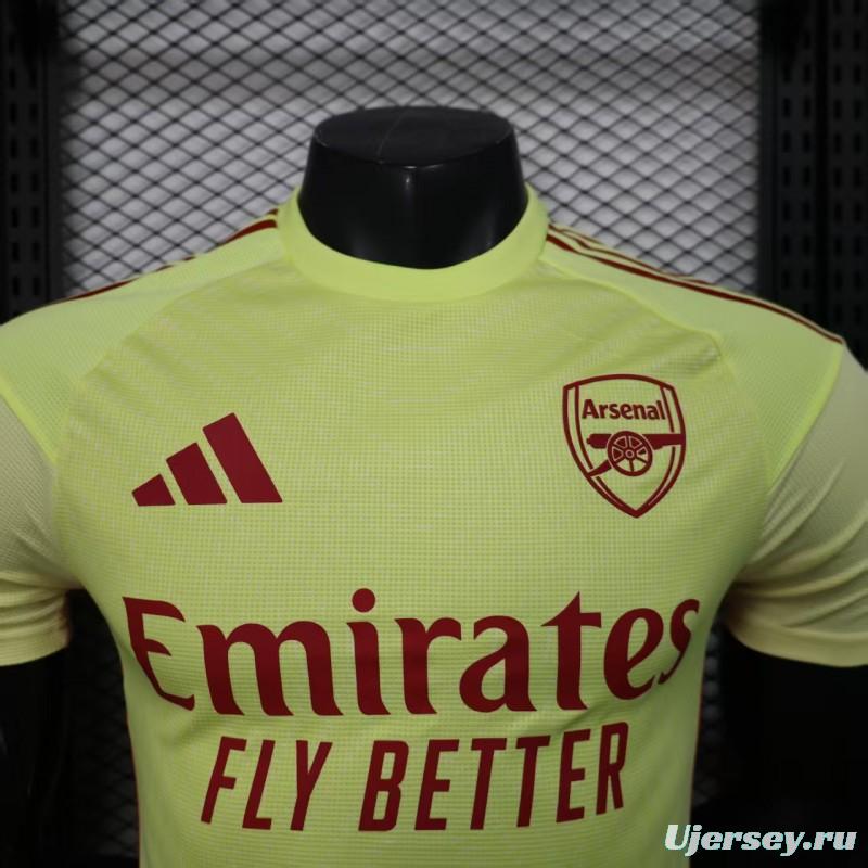 Player Version 25/26 Arsenal Home Yellow Goalkeeper Jersey