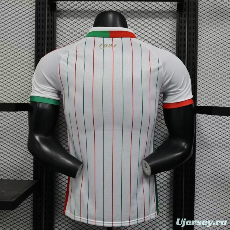 Player Version 2025 Palestina White with Red and Green Pinstripe Jersey
