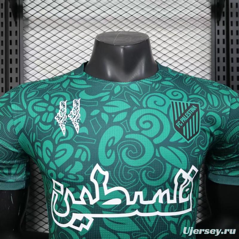 Player Version 25/26 FC Palestine Green with Traditional Islamic Pattern Jersey