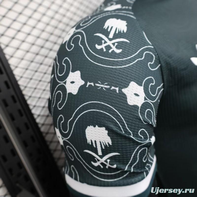 Player Version 25/26 Al-Ahli Saudi Dark Green with Traditional Arabic Pattern Jersey