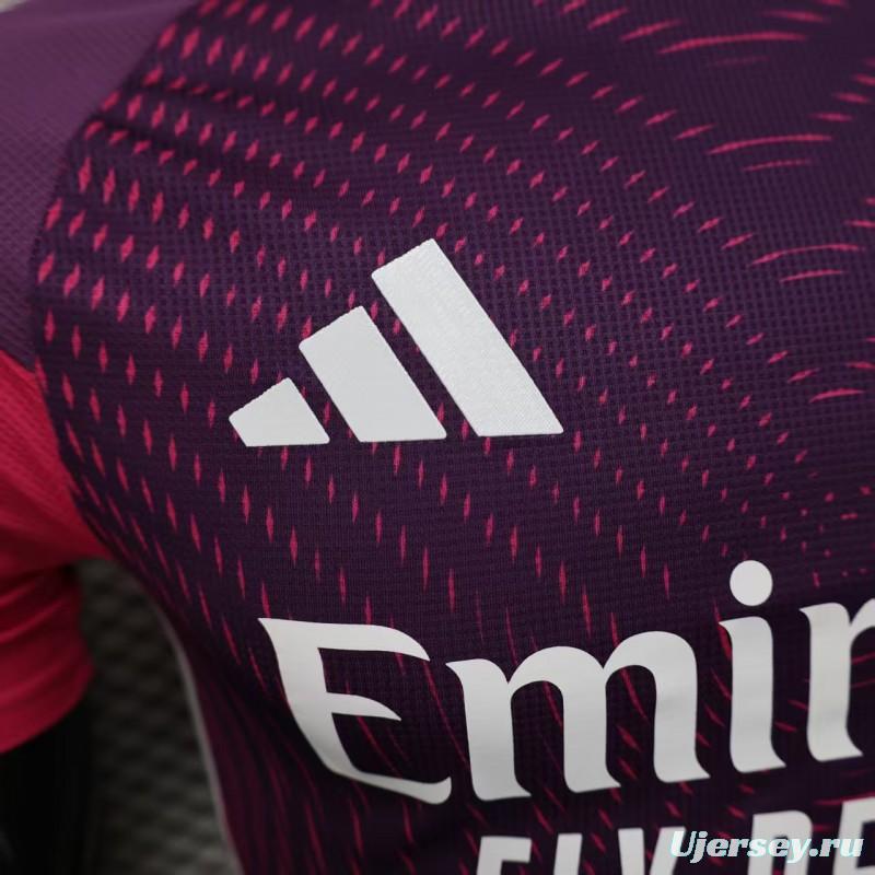 Player Version 25/26 Real Madrid Purple Pink with Geometric Wave Pattern Jersey