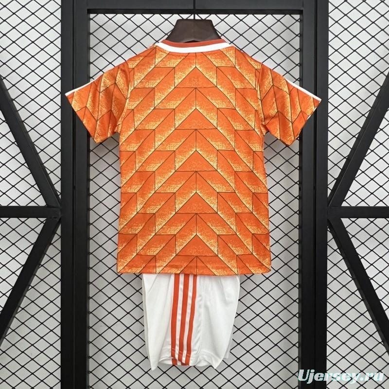 Retro 1988 Kids Netherlands Home Size 16-28 Jersey