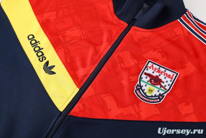 25/26 Arsenal Red/Navy Full Zipper Jacket +Long Pants