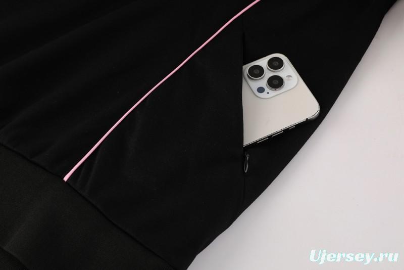 2025 Inter Miami Black Full Hoodie Zipper Jacket +Long Pants