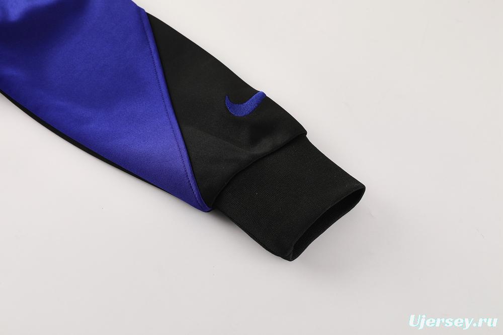 25/26 Barcelona Black/Blue Full Zipper Jacket +Long Pants