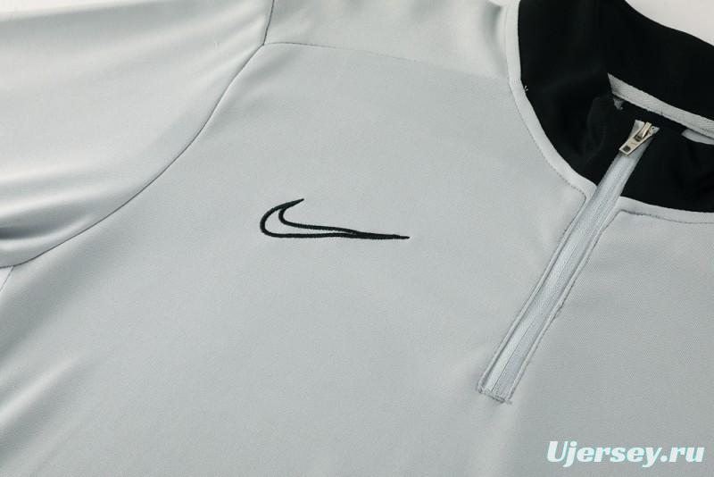 2025 Nike Grey Full Hoodie Zipper Jacket +Long Pants