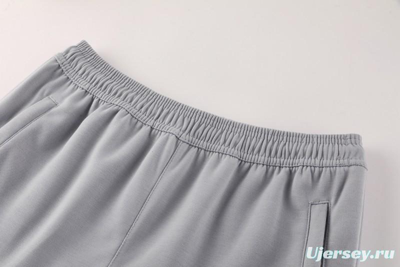 25/26 Manchester United Hooide Grey Full Zipper Jacket + Long Pants