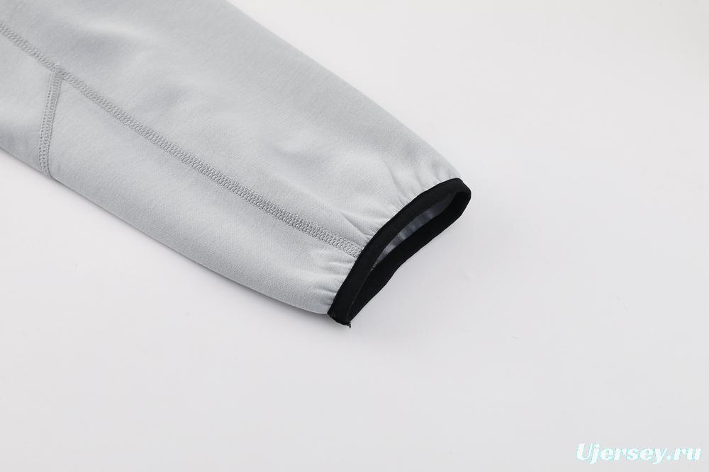 25/26 Barcelona Grey Full Zipper Hoodie Jacket +Long Pants