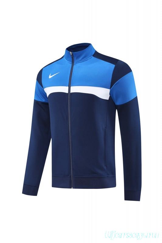 2025 Nike Blue/Navy Full Hoodie Zipper Jacket +Long Pants