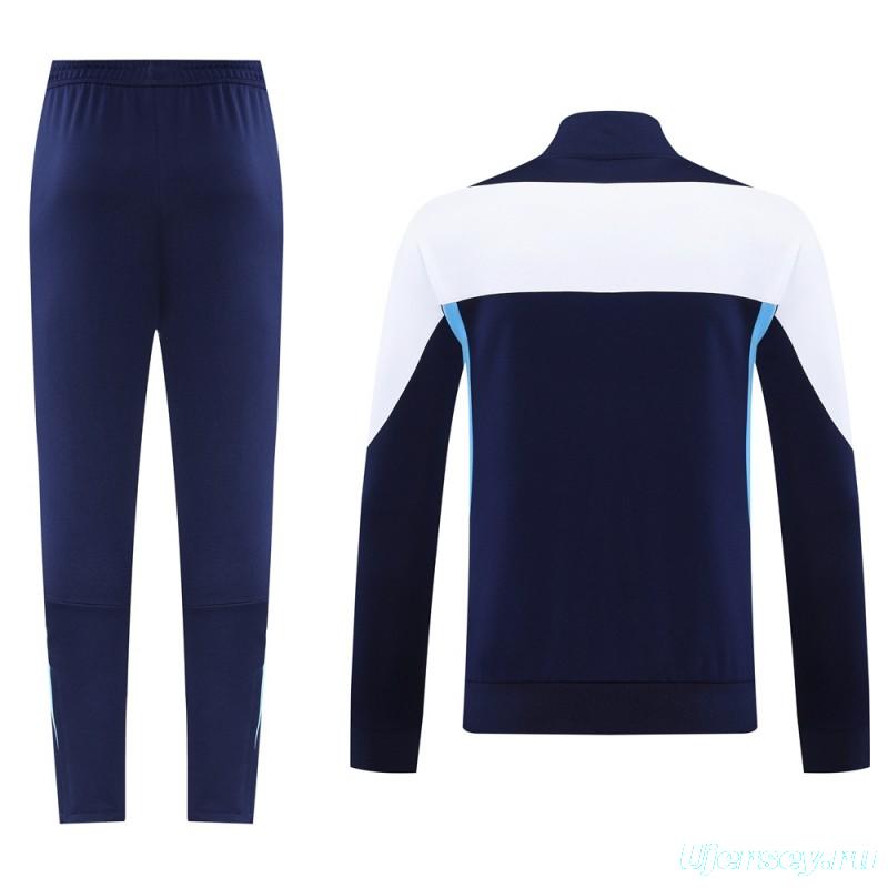 2025 NIKE Light Blue/Navy Full Zipper Jacket +Long Pants