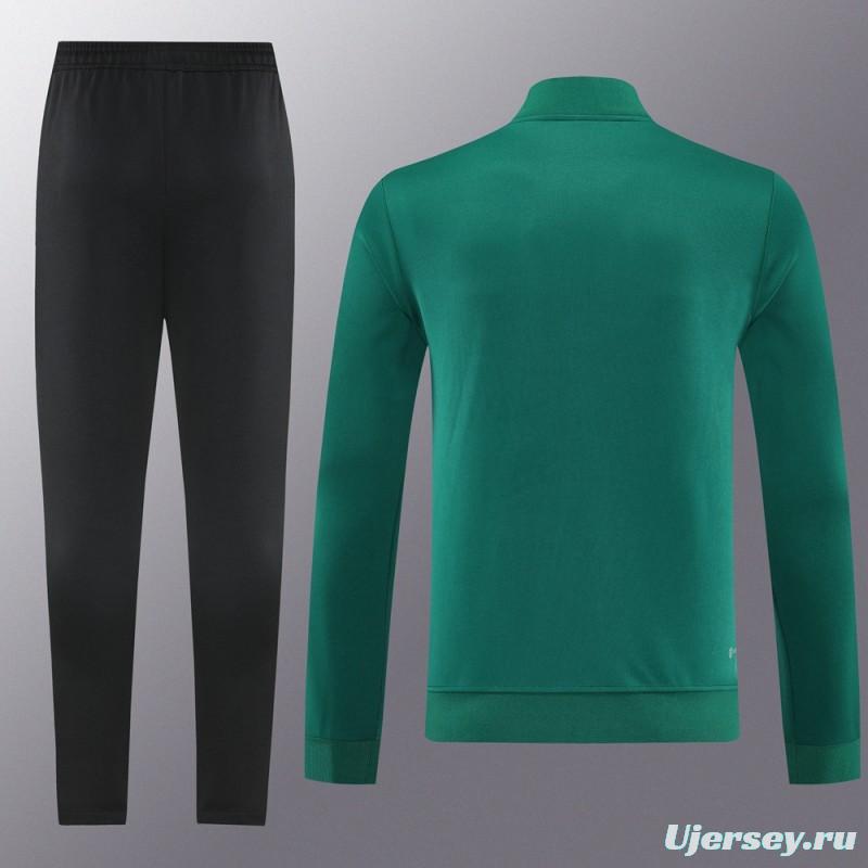 2025 Adidas Green/Black Full Zipper Jacket +Long Pants