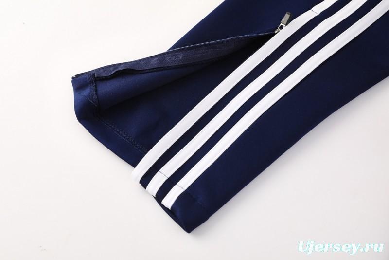 2025 Adidas Blue/Navy Full Zipper Jacket +Long Pants