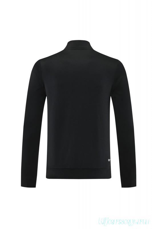2025 Adidas Black/Grey Full Zipper Jacket +Long Pants