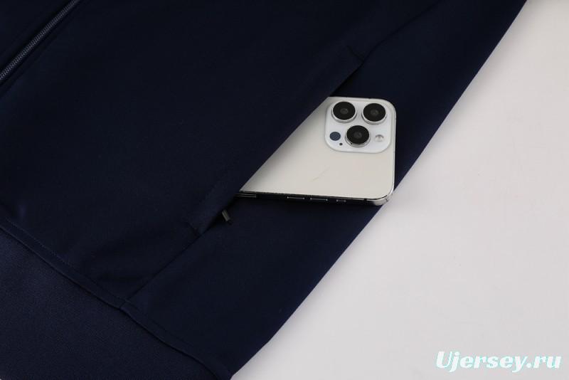 2025 Nike Red/Navy Full Hoodie Zipper Jacket +Long Pants