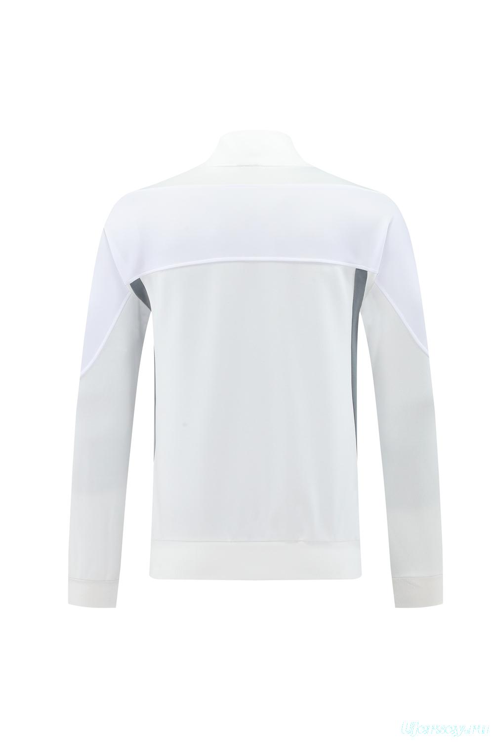 2025 NIKE WHITE/Grey Full Zipper Jacket +Long Pants