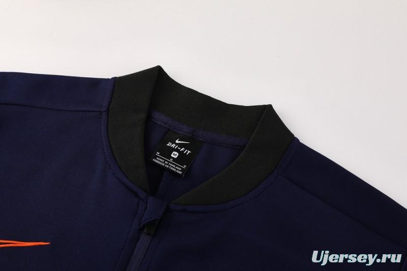 2025 NIKE Navy Full Zipper Jacket + Long Pants