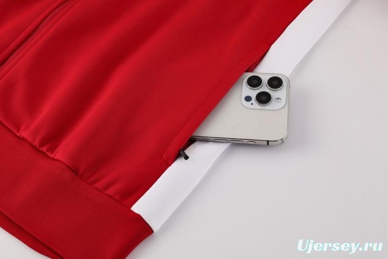 2025 NIKE Red Full Zipper Jacket + Long Pants