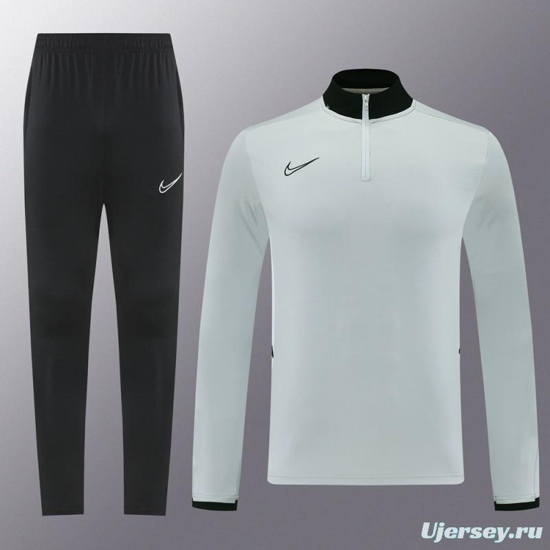 2025 Nike Grey Full Hoodie Zipper Jacket +Long Pants