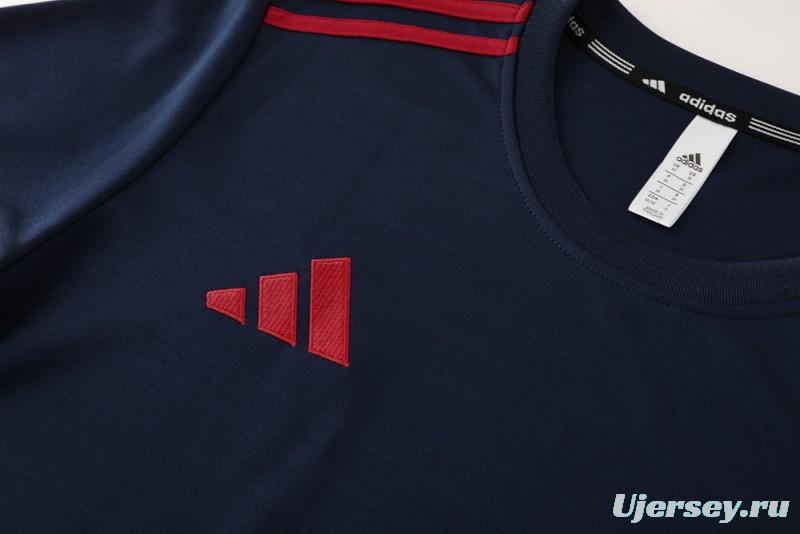 2025 Adidas Black/Red Short Sleeve Jersey+Shorts