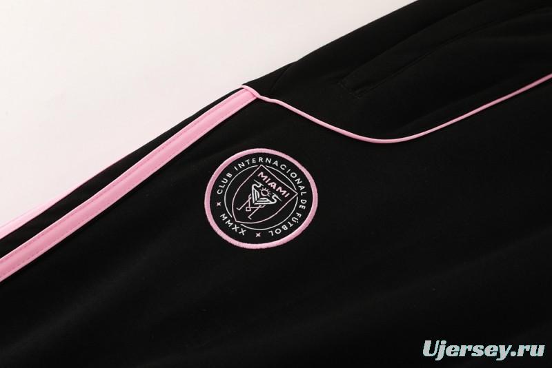 2025 Inter Miami Black Full Hoodie Zipper Jacket +Long Pants