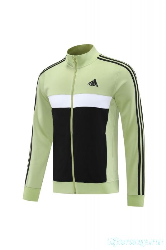 2025 Adidas Light Green/Black Full Zipper Jacket +Long Pants