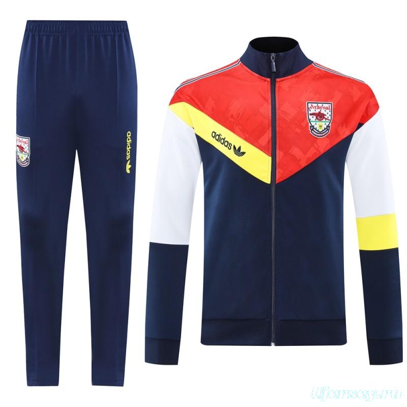 25/26 Arsenal Red/Navy Full Zipper Jacket +Long Pants