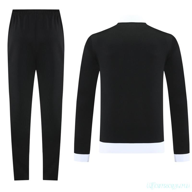 2025 Adidas Original Black Full Hoodie Zipper Jacket +Long Pants