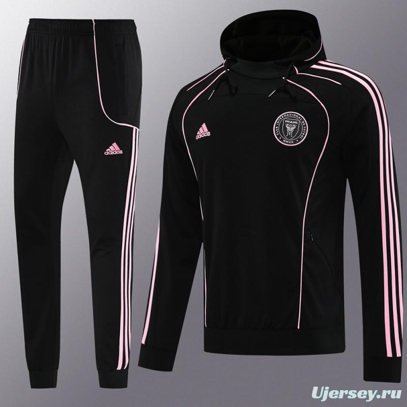 2025 Inter Miami Black Full Hoodie Zipper Jacket +Long Pants