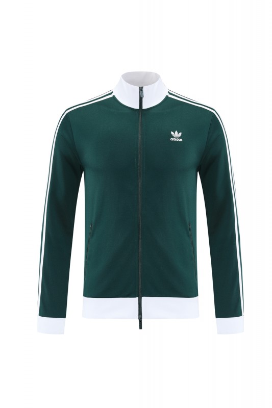 2025 Adidas Original Green Full Hoodie Zipper Jacket +Long Pants