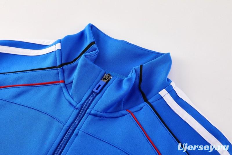 25/26 Manchester United Blue Full Zipper Jacket +Long Pants