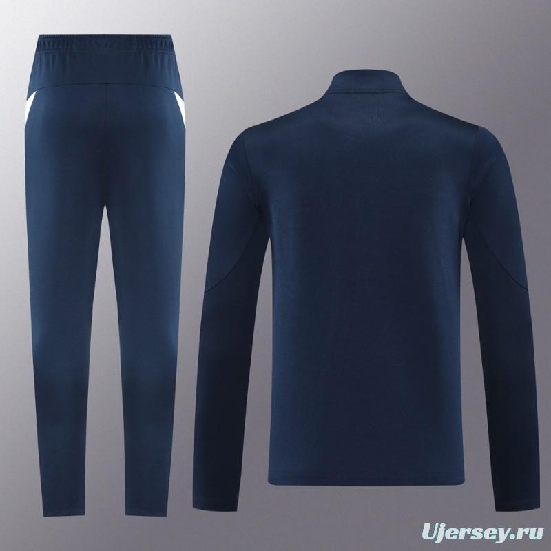 2025 Portugal Navy Full Zipper Jacket +Long Pants