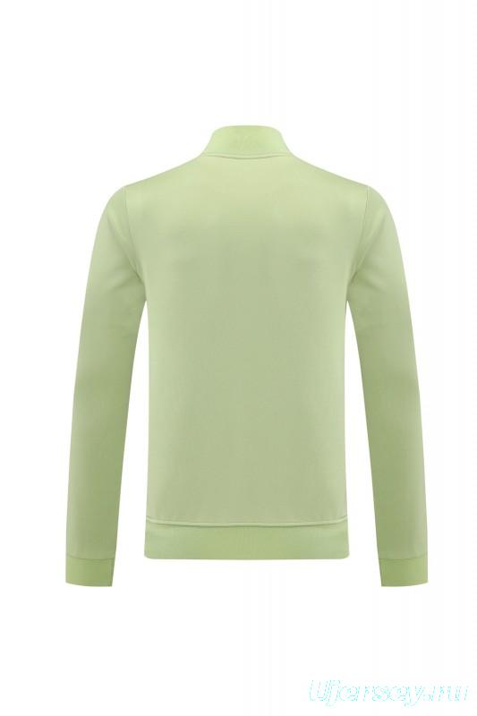 2025 Adidas Light Green/Black Full Zipper Jacket +Long Pants