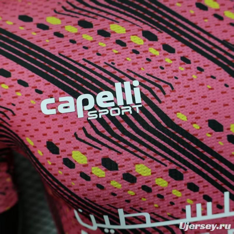 Player Version 25/26 CD Palestine Pink with Geometric Wave Pattern Jersey