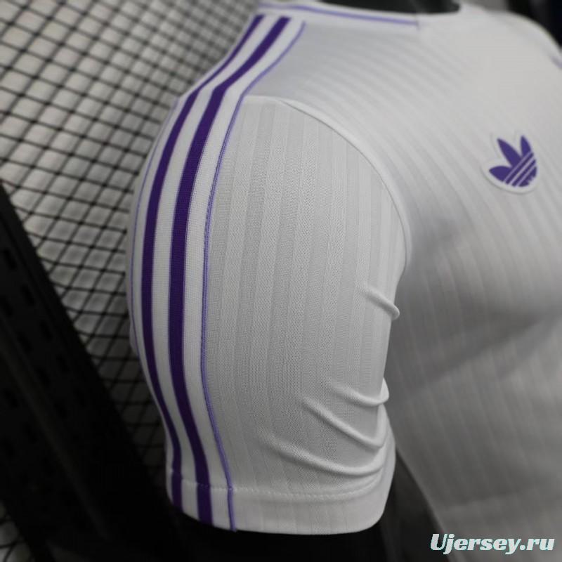 Player Version 25/26 Real Madrid White with Purple Trim Jersey
