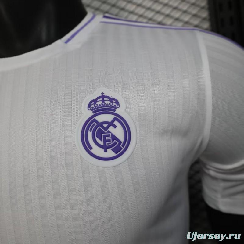 Player Version 25/26 Real Madrid White with Purple Trim Jersey
