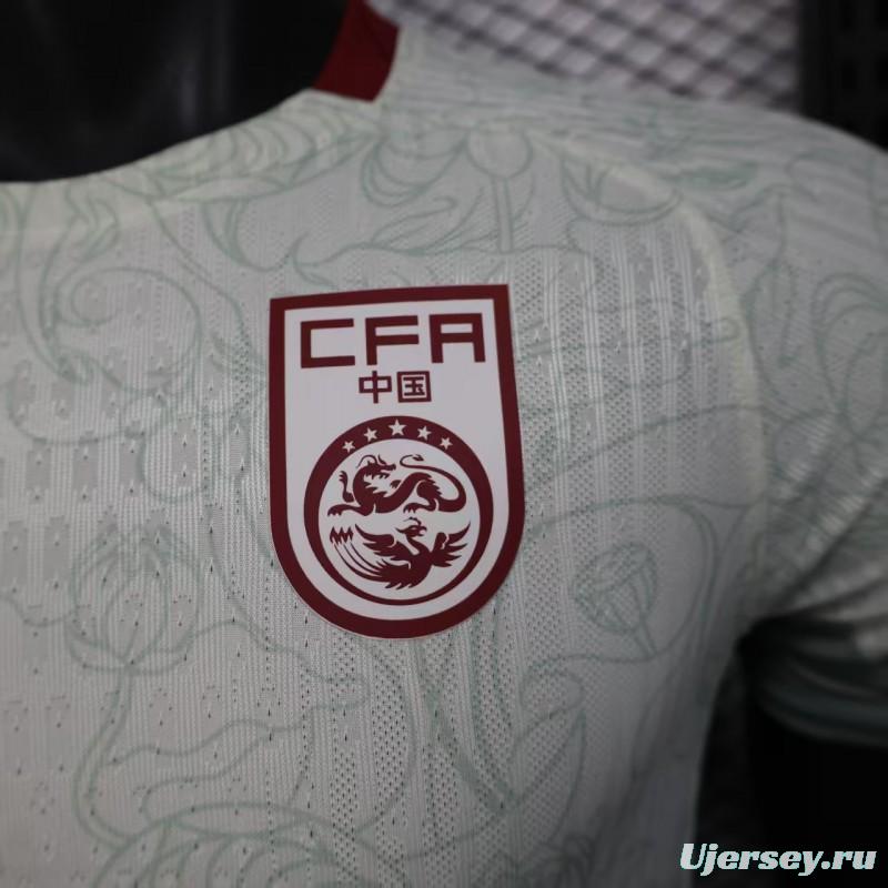 Player Version 2025 China Away WHITE  Jersey