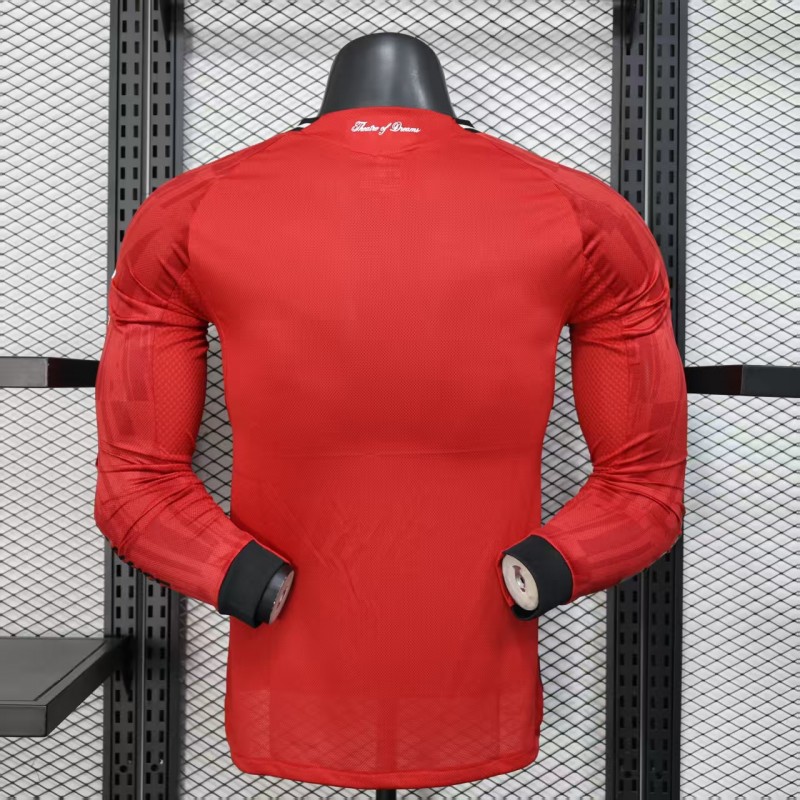 Player Version 25/26 Manchester United Long Sleeve Home Jersey