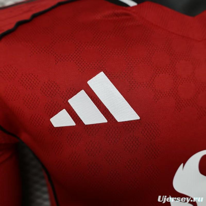 Player Version 25/26 Manchester United Long Sleeve Home Jersey