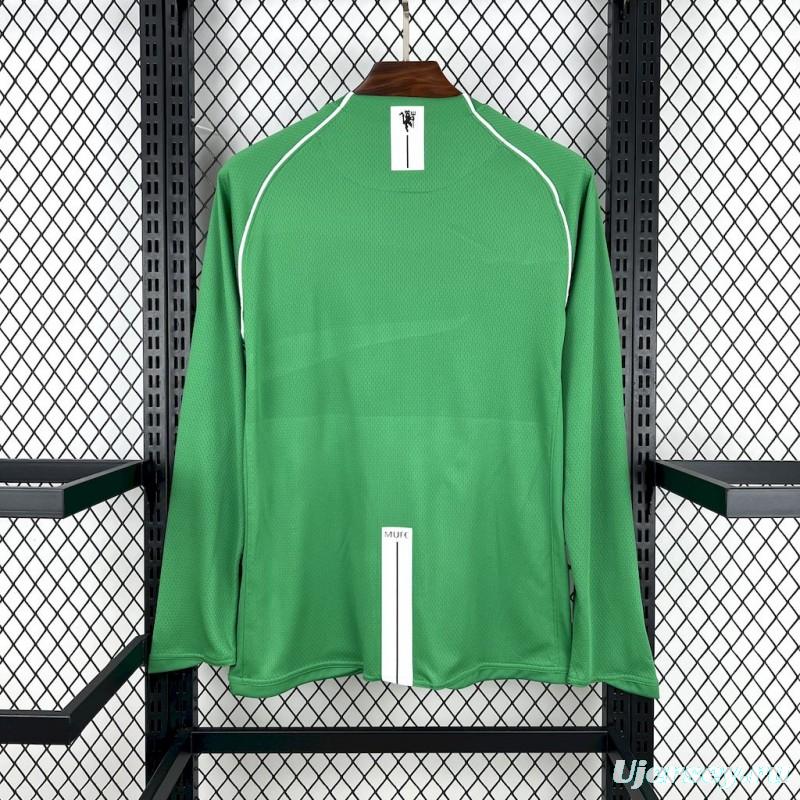 2007/08 Manchester United Green Goalkeeper Long Sleeves Retro Jersey
