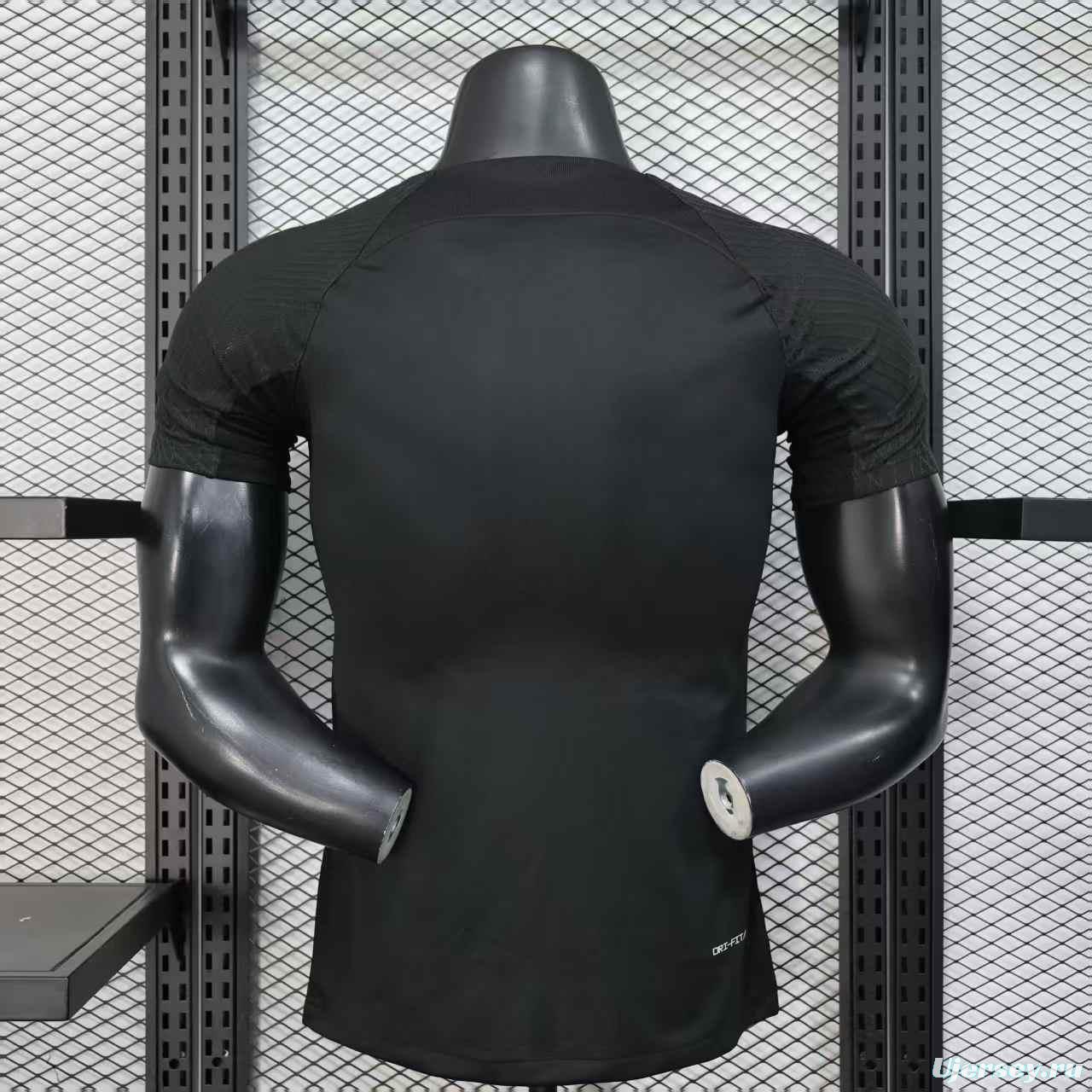 Player Version 25/26 Al-Ahli Black Champion Jersey With Silver Sponsor