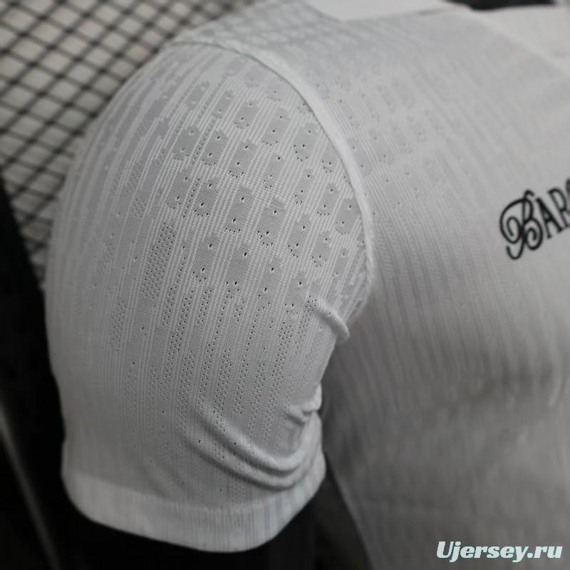 Player Version 25/26 FC Barcelona White Jersey With 304 Sponsor