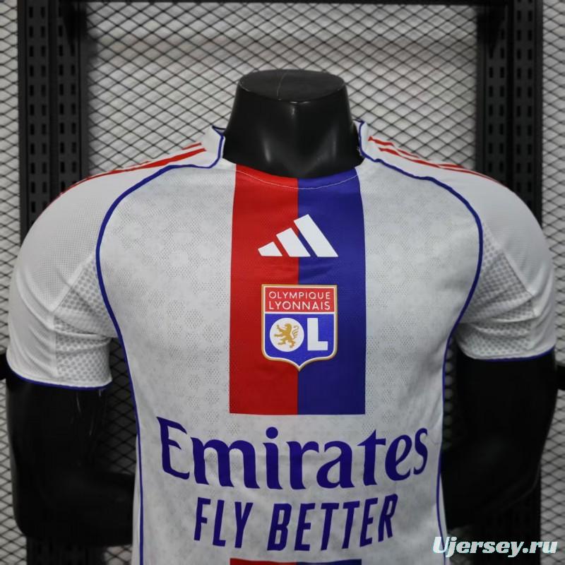 Player Version 25/26 Olympique Lyonnais Lyon Home Jersey