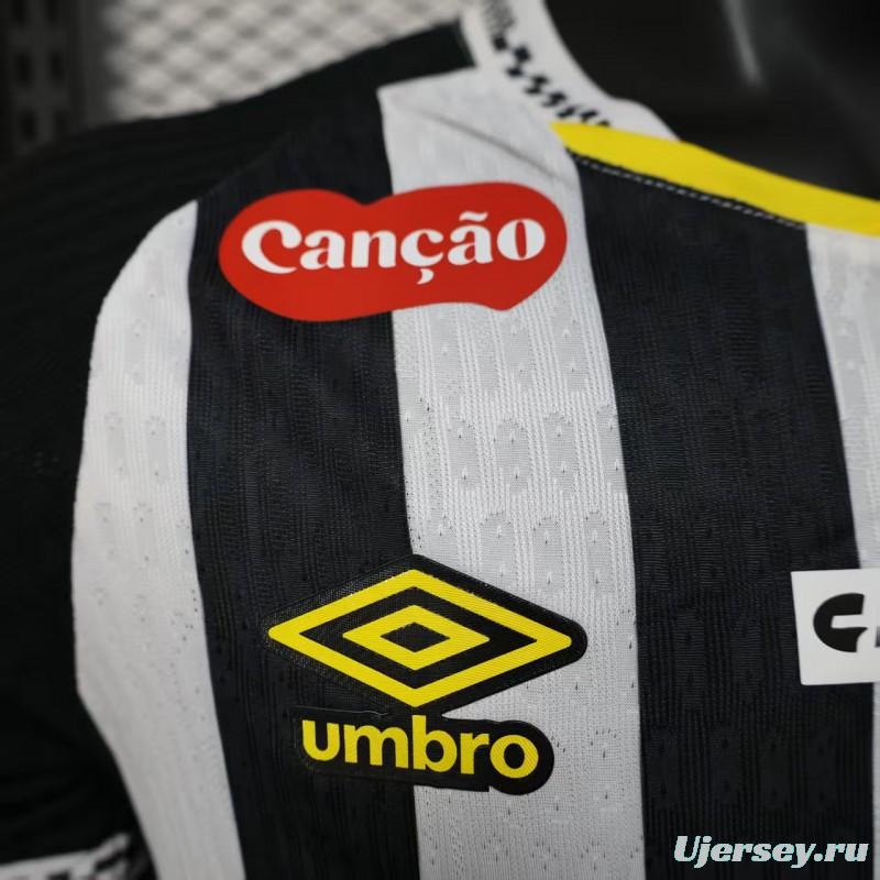 Player Version 25/26 Santos Away Jersey With Full Sponsors