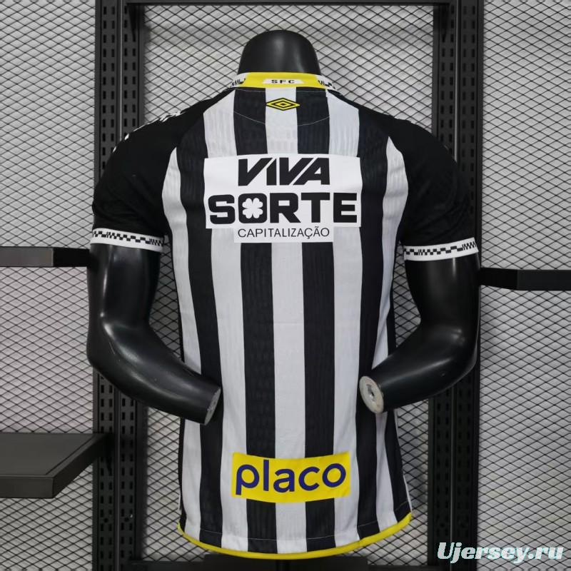 Player Version 25/26 Santos Away Jersey With Full Sponsors